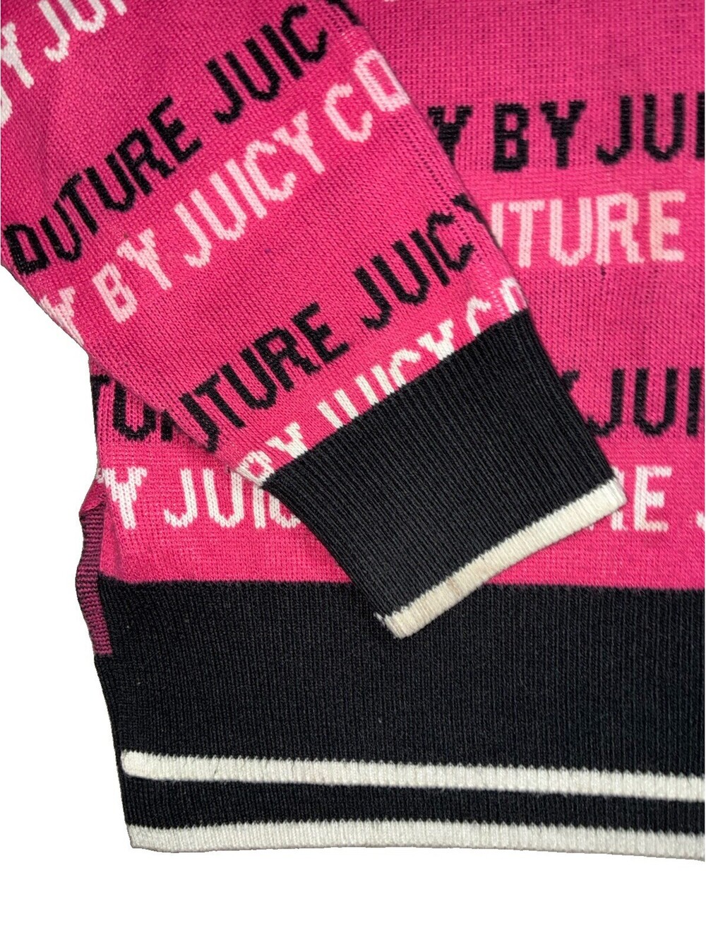 Juicy Couture Women’s Pink Logo Knit Acrylic Crewneck Pullover Sweater XL - Picture 5 of 9